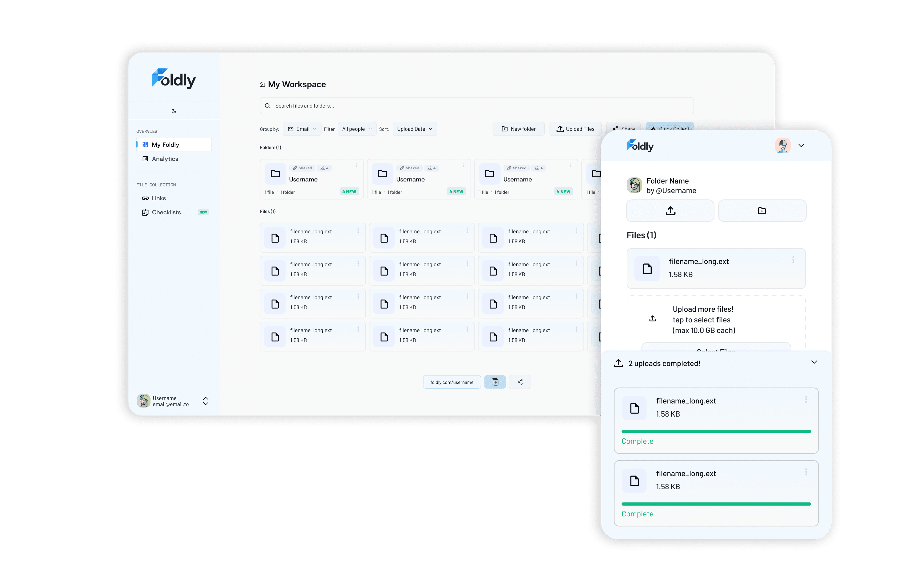 Foldly product showcase